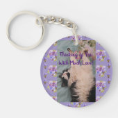 Tuxedo Cat Cute Funny Denking You Love Keyring Sleutelhanger (Voorkant)