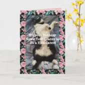 Tuxedo Cat Cute Funny Doing a Hula Dance Cats Card Kaart (Gele Bloem)
