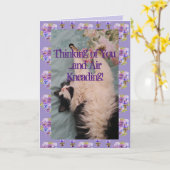 Tuxedo Cat Cute Funny Quote Air Kneading Card Kaart (Gele Bloem)