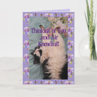 Tuxedo Cat Cute Funny Quote Air Kneading Card