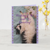 Tuxedo Cat Cute Funny Quote Air Kneading Card Kaart (Gele Bloem)