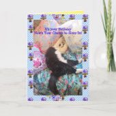 Tuxedo Cat Cute Funny Slapen Viola Card Kaart (Voorkant)