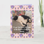 Tuxedo Cat Cute Love You Birthday Toe Beans Card Kaart (Voorkant)