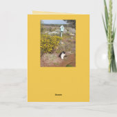 Tuxedo Cat Cute Red Yellow Valentines Wifes Name Kaart (Achterkant)