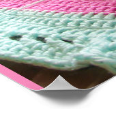 Tuxedo Cat Cute Sleeping Crochet Rug cats Poster (Hoek)