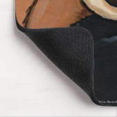 Tuxedo Cat en Big Teddy Bear | Kat Art Mousepad Muismat (Hoek)