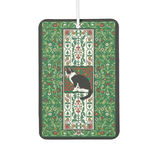 Tuxedo Cat Fancy Design Groen Luchtverfrisser (Voorkant)