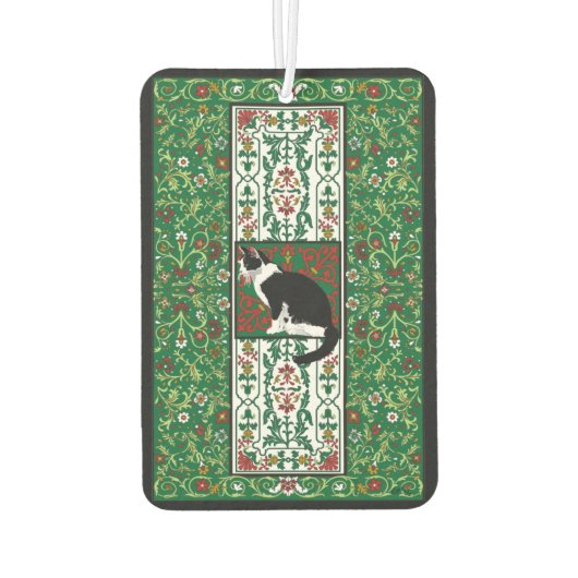 Tuxedo Cat Fancy Design Groen Luchtverfrisser (Achterkant)