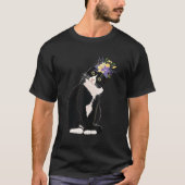 Tuxedo Cat Flowers Kitten Moms Dads Kinder T-shirt (Voorkant)