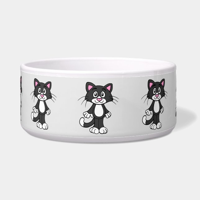 Tuxedo Cat Food Bowl Voerbakje (Voorkant)