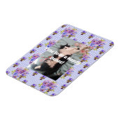 Tuxedo Cat Funny Cute Floral Happy Dance Magnet Magneet (Linkerzijde)