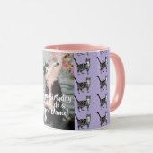 Tuxedo Cat Funny Happy Dance Birthday Mok Tabbies (Voorkant rechts)