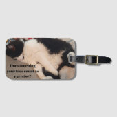 Tuxedo Cat Funny Quote Zwart en Witte Katten Meisj Bagagelabel (Voorkant (horizontaal))