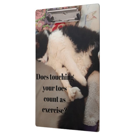 Tuxedo Cat Funny Quote Zwart en Witte Katten Meisj Klembord (Links)