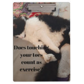 Tuxedo Cat Funny Quote Zwart en Witte Katten Meisj Klembord (Voorkant)