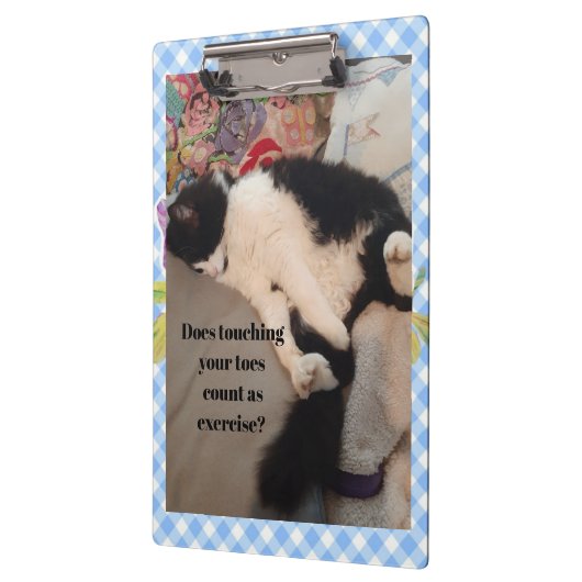 Tuxedo Cat Funny Quote Zwart en Witte Katten Meisj Klembord (Links)
