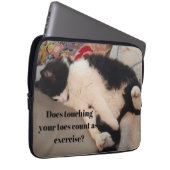 Tuxedo Cat Funny Quote Zwart en Witte Katten Meisj Laptop Sleeve (Voorkant Rechts)