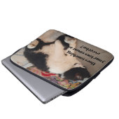 Tuxedo Cat Funny Quote Zwart en Witte Katten Meisj Laptop Sleeve (Voorkant onderkant)