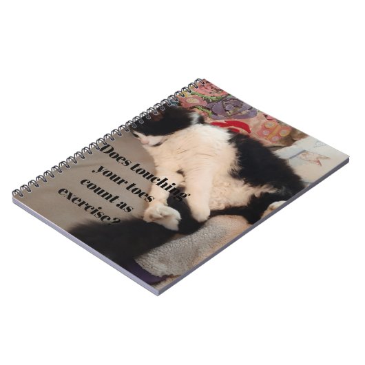Tuxedo Cat Funny Quote Zwart en Witte Katten Meisj Notitieboek (Linkerzijde)
