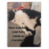 Tuxedo Cat Funny Quote Zwart en Witte Katten Meisj Notitieboek (Voorkant)
