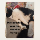 Tuxedo Cat Funny Quote Zwart en Witte Katten Meisj Planner (Voorkant)