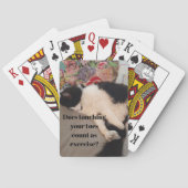 Tuxedo Cat Funny Quote Zwart en Witte Katten Meisj Pokerkaarten (Achterkant)