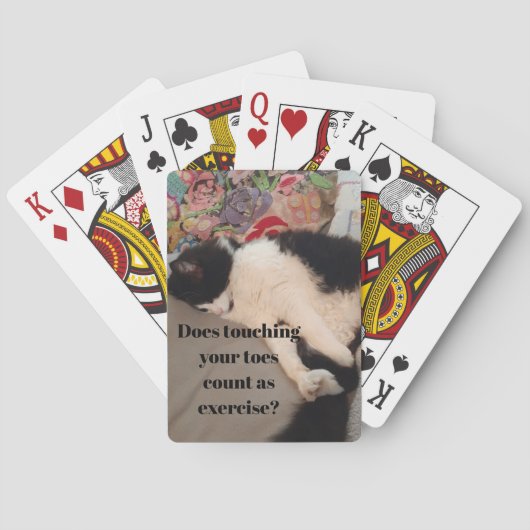 Tuxedo Cat Funny Quote Zwart en Witte Katten Meisj Pokerkaarten (Achterkant)