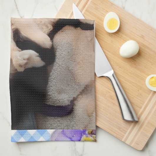 Tuxedo Cat Funny Quote Zwart en Witte Katten Meisj Theedoek (Quarter Fold)