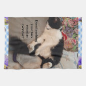 Tuxedo Cat Funny Quote Zwart en Witte Katten Meisj Theedoek (Horizontaal)
