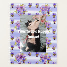 Tuxedo Cat Funny Schattige Bloemen Happy Dance Planner