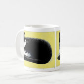 Tuxedo cat - geel koffiemok (Voorkant links)