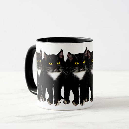 Tuxedo Cat giften en groeten Mok (Voorkant links)