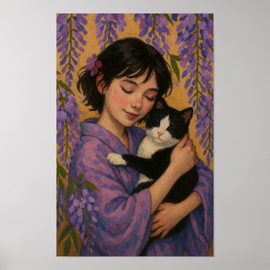 Tuxedo Cat Girl Poster (Voorkant)
