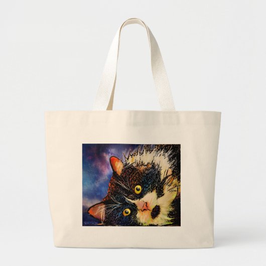 Tuxedo Cat Grote Tote Bag (Voorkant)