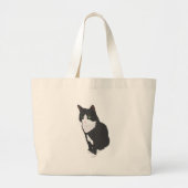 Tuxedo Cat Grote Tote Bag (Voorkant)