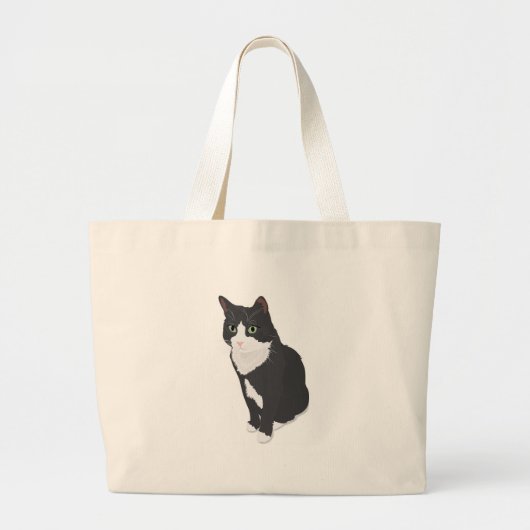 Tuxedo Cat Grote Tote Bag (Voorkant)