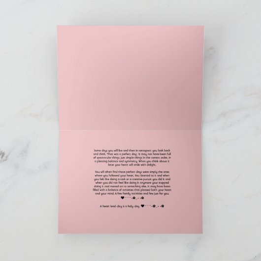 Tuxedo Cat Hiding Perfect Day Quote Card Kaart (Binnen)