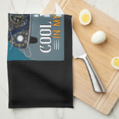 Tuxedo Cat Highway Cool Wind In My Hair Hippie Cat Theedoek (Quarter Fold)