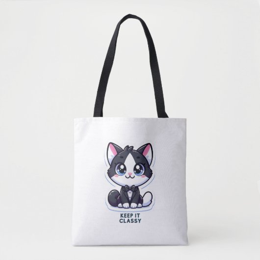 Tuxedo Cat Houd het stijlvol Tote Bag (Voorkant)