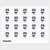 Tuxedo Cat Houd het stijlvol Vierkante Sticker (Vel)