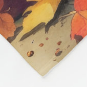 Tuxedo Cat in Autumn verlaat Thanksgiving Fleece Deken (Hoek)