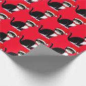 Tuxedo Cat in Bowtie: Kerstmis Cadeaupapier (Hoek)