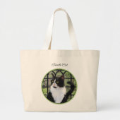 Tuxedo Cat in Window Painting Schattigee originele Grote Tote Bag (Voorkant)