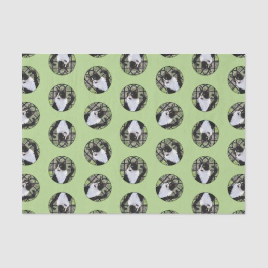 Tuxedo Cat in Window Painting Schattigee originele Tissuepapier (Voorkant)