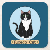 Tuxedo Cat Kartonnen Onderzetters (Voorkant)