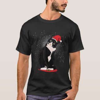 Tuxedo Cat Kerstkerstkerstkerstkerstman Snow Winte T-shirt