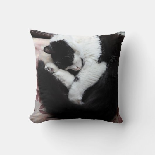 Tuxedo Cat Kitty Cats Black en White Caturday Kussen (Voorkant)