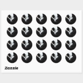 Tuxedo Cat Kitty Cats Black en White Caturday Ronde Sticker (Vel)
