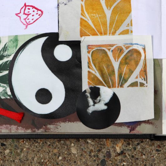 Tuxedo Cat Kitty Cats Black en White Caturday Ronde Sticker