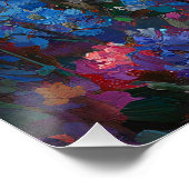 Tuxedo Cat Kleurrijke Lupine Bloemen Schilderen Perfect Poster (Hoek)